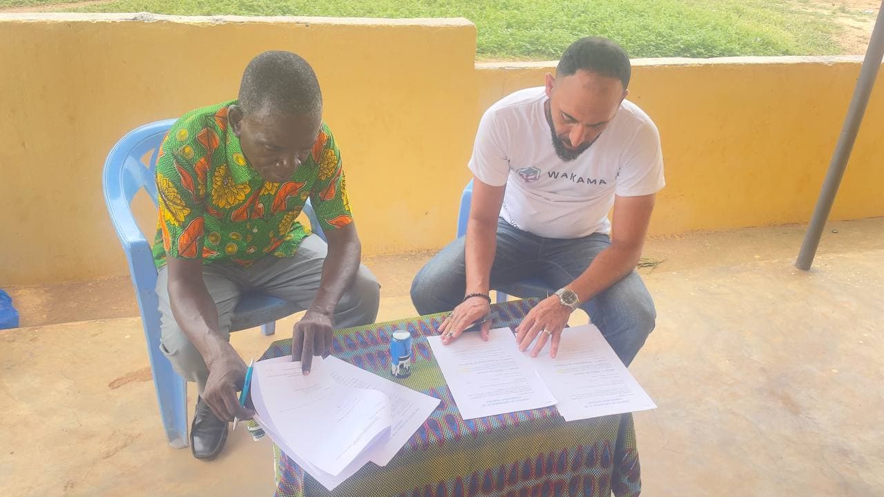 Signature et onboarding coopérative agricole Wakama